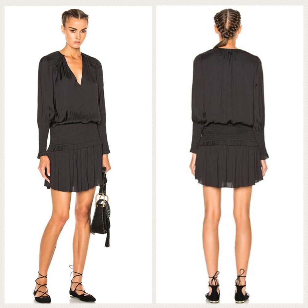 Ulla Johnson Leah Mini Dress In Noir Black Size 8